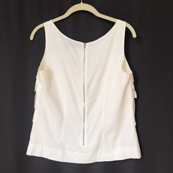 J.Crew, size 6, feminine top. Sleeveless, exposed zipper, detailed front. - Picture 4 of 9